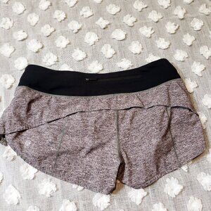 Lululemon Speed Up Short 2.5" Heather Lux Multi Black / Black